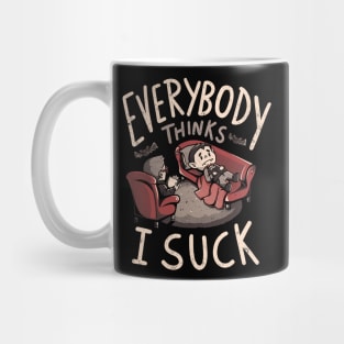 Everybody Thinks I Suck - Funny Spooky Vampire Halloween Gift Mug